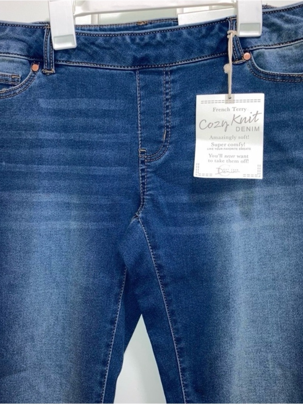 Womens Est.1946 Denim French Terry Cozy Knit Jeggings pullon Size 6P new - Picture 2 of 7
